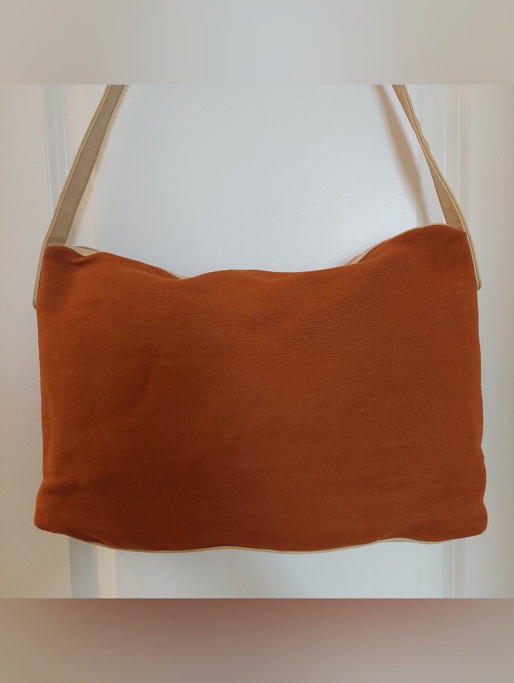 STONE MOUNTAIN Rust Orange Embroidered Beaded Floral Motifs Shoulder Purse Bag - Picture 2 of 16